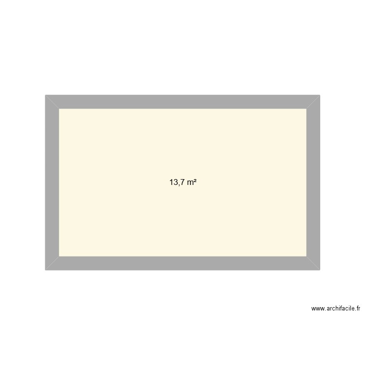 maison. Plan de 1 pièce et 14 m2