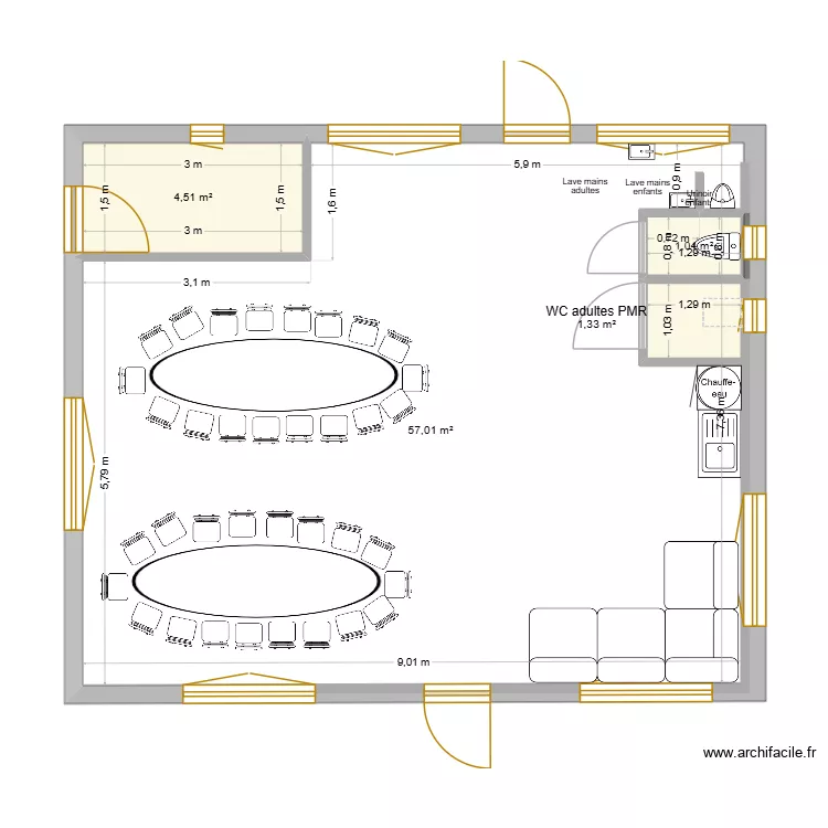 Calet Piou G2. Plan de 6 et 135 m² Calet Piou G2. Plan de 6 et 135 m²