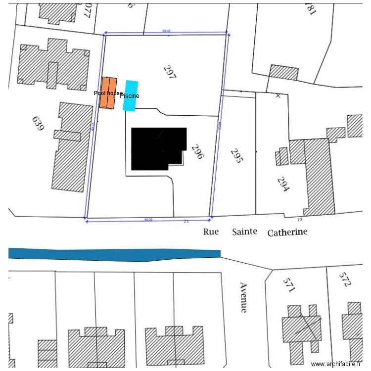 Piscine LESCAR. Plan de 0 pièce et 0 m2