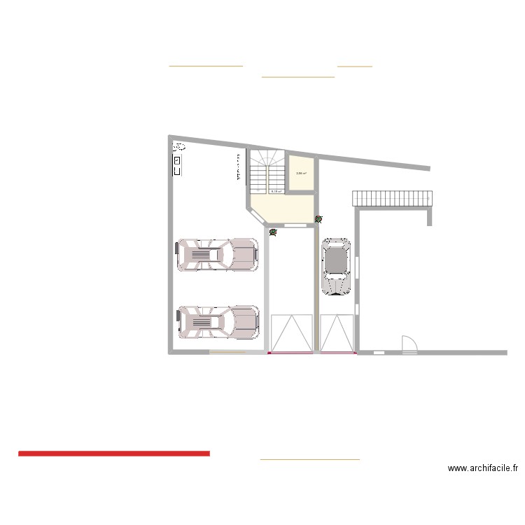 thurins. Plan de 2 pièces et 12 m2