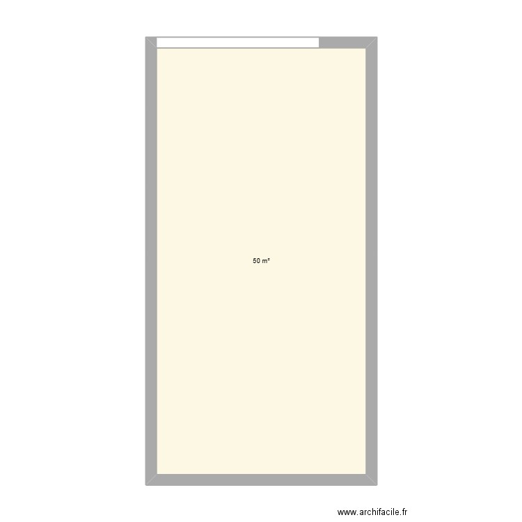 salon. Plan de 1 pièce et 50 m2