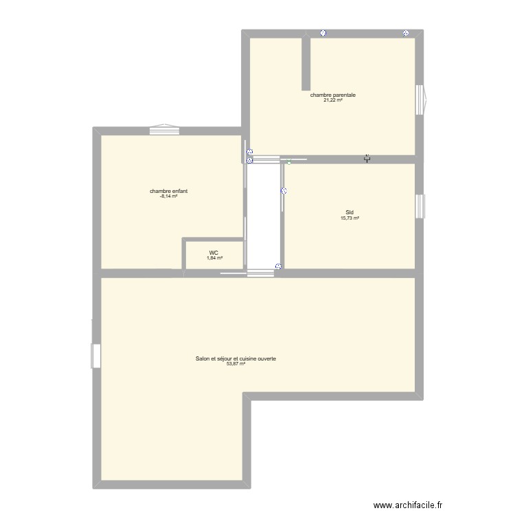 DUBLIN. Plan de 5 pièces et 111 m2