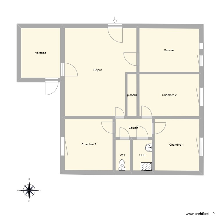 M.IFTENE. Plan de 10 pièces et 75 m2