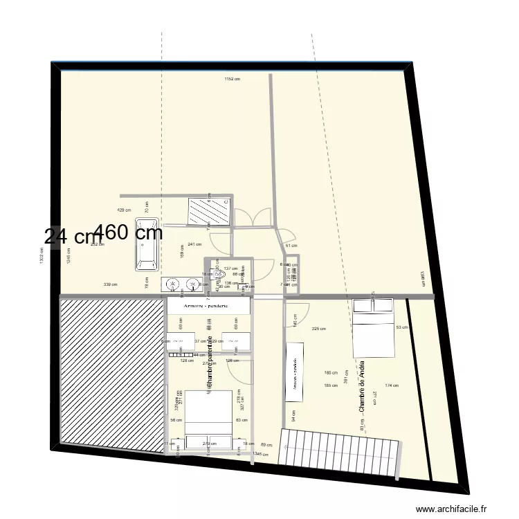 casa etage nouvelles mesures. Plan de 