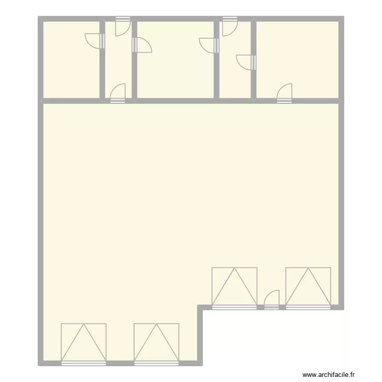 Service Technique La Gouesni&egrave;re. Plan de 5  et 257 m²