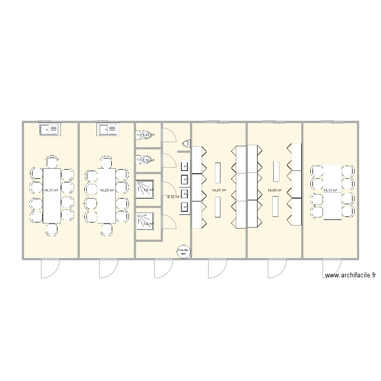 CNR CHANTIER GERVANS. Plan de 10 pièces et 84 m2