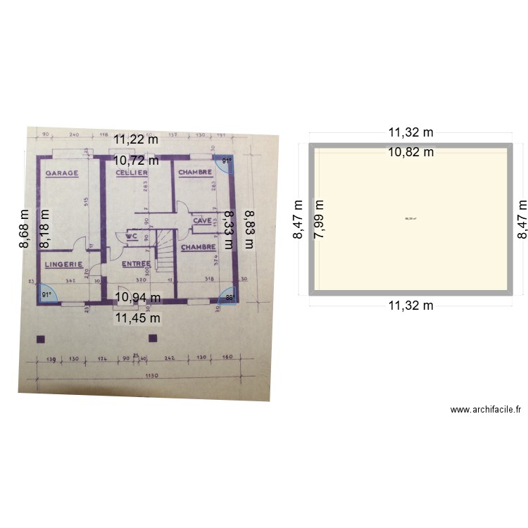 FP-280425. Plan de 2 pièces et 176 m2