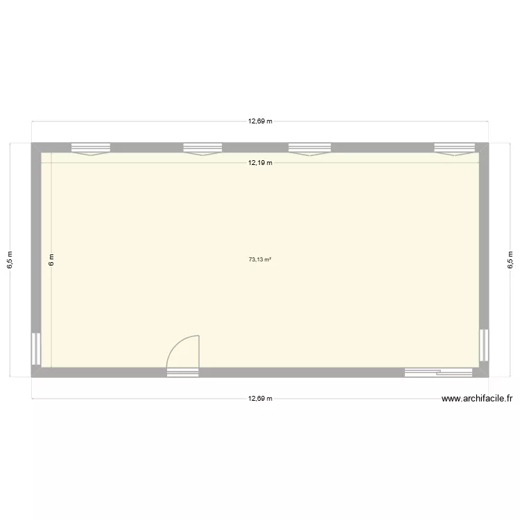 Maison - Plan vierge. Plan de 1 et 73 m² Maison - Plan vierge. Plan de 1 et 73 m²