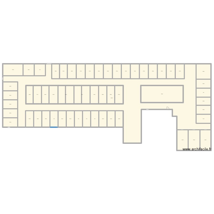 4e Nouvelle galerie. Plan de 56 pièces et 1872 m2