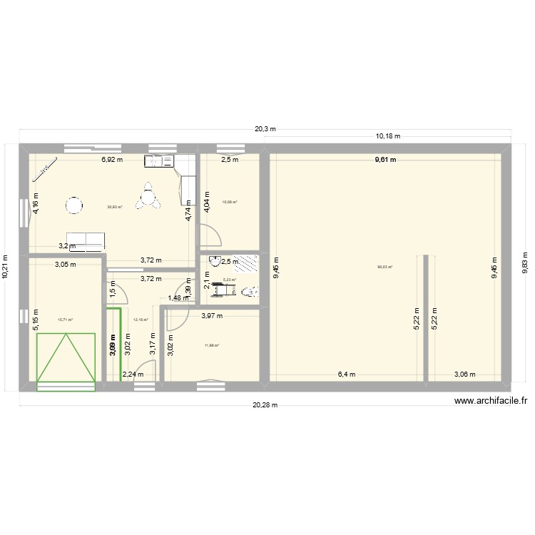 maison double. Plan de 0 pièce et 0 m2