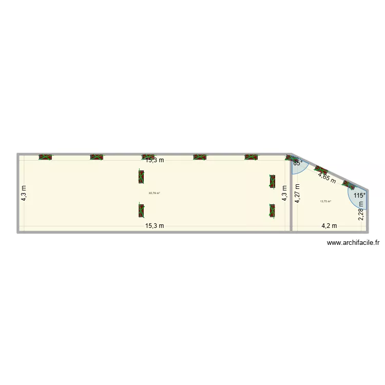 Saint Martin emplacement jardinière. Plan de 2 et 80 m² Saint Martin emplacement jardinière. Plan de 2 et 80 m²