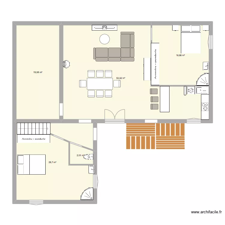 Fontaneyre 2. Plan de 5  et 116 m²