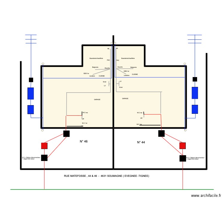 tigre. Plan de 2 pièces et 93 m2