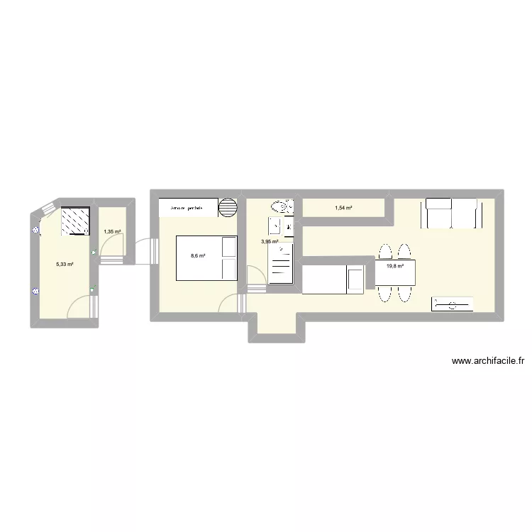 Guy après travaux. Plan de Guy après travaux. Plan de
