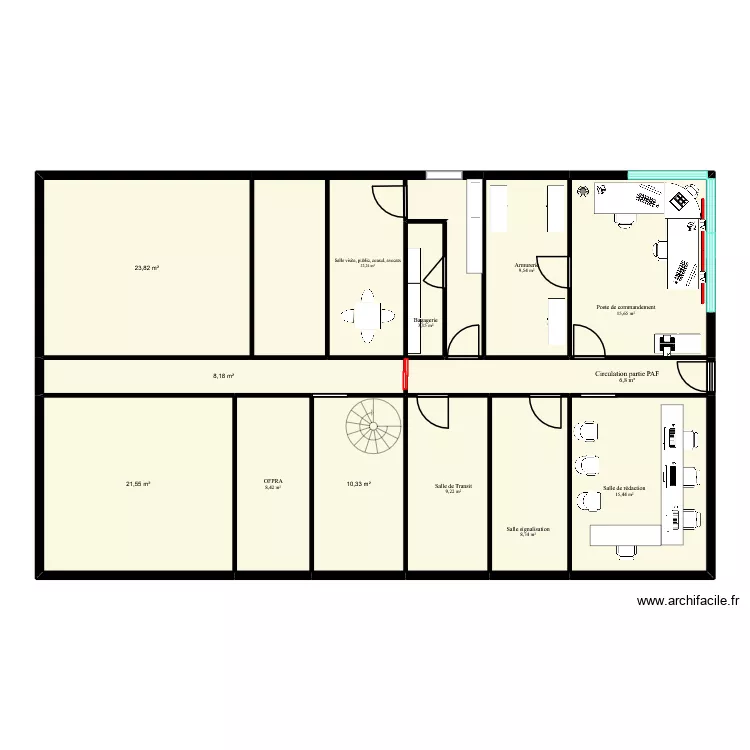 RDC BAT A1 PARTIE PAF. Plan de 13 et 163 m² RDC BAT A1 PARTIE PAF. Plan de 13 et 163 m²