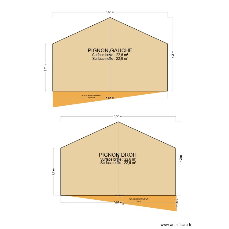 FACE MAISON EMMANUELLE. Plan de 0 pièce et 0 m2