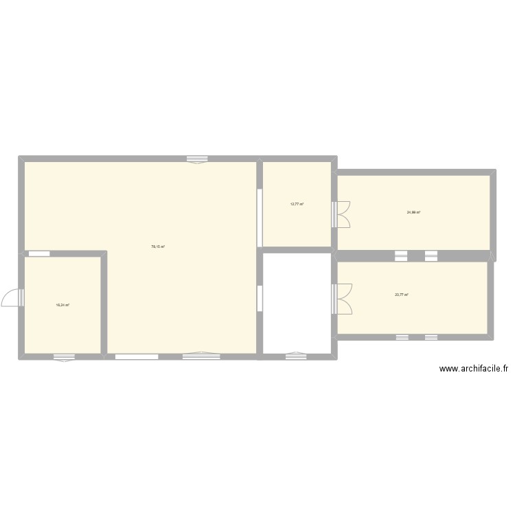 cybardin. Plan de 5 pièces et 156 m2