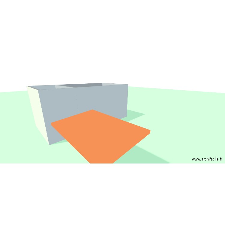 Extension. Plan de 2 pièces et 59 m2