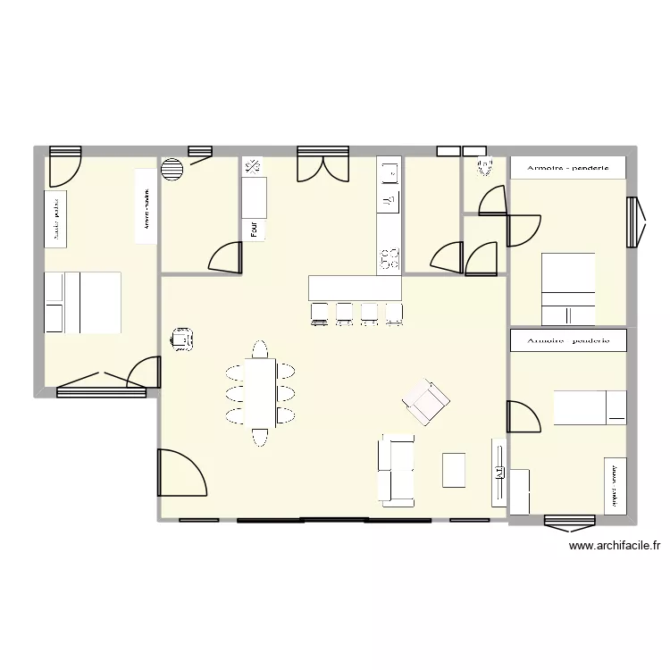 Plan2. Plan de 8  et 129 m²