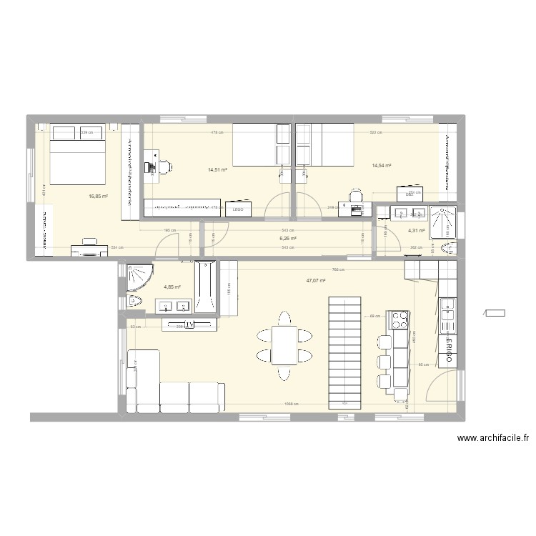 Casa Antas e Abade MEUBLE. Plan de 7 pièces et 108 m2