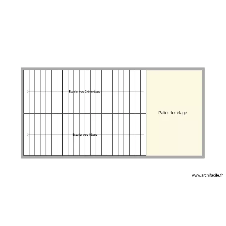 Palier 1. Plan de 1 Pièce et 30 m² Palier 1. Plan de 1 Pièce et 30 m²
