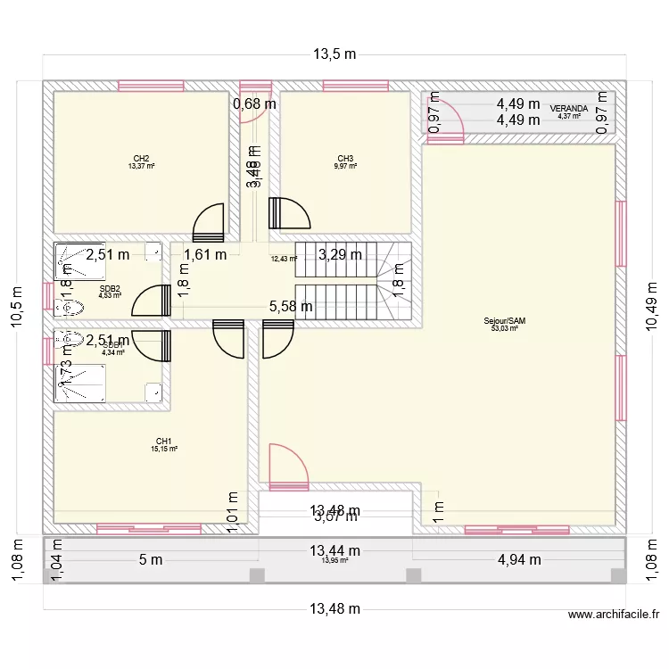 plan maison llage etage. Plan de plan maison llage etage. Plan de