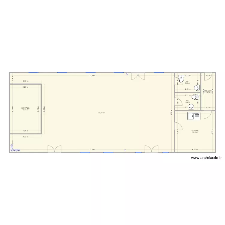 SALLE LOUCHES. Plan de 