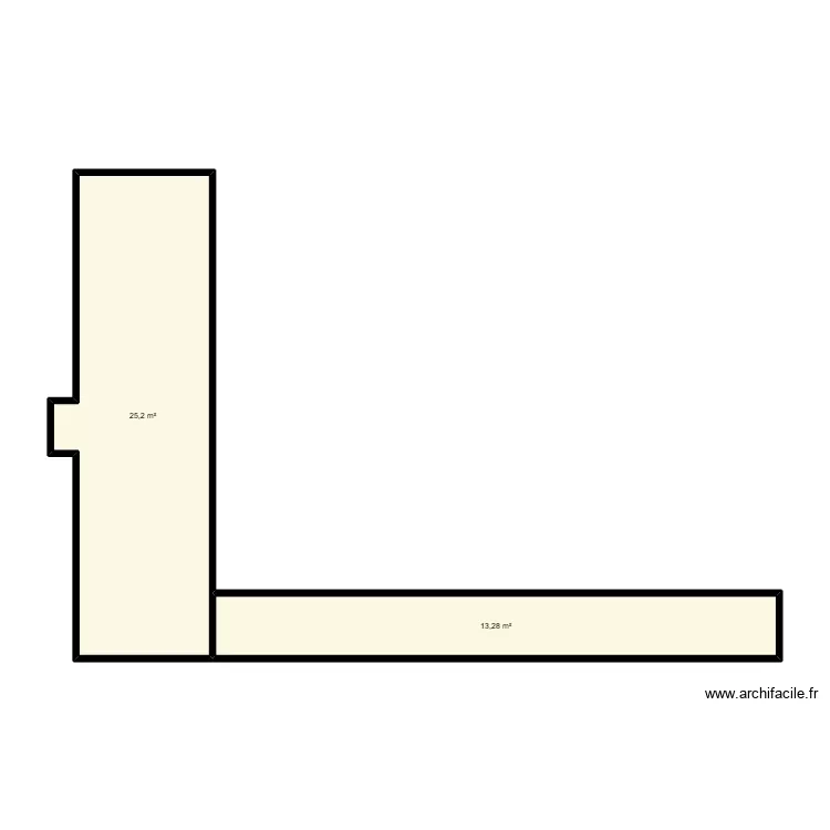 DRAPEAU. Plan de 2  et 38 m²