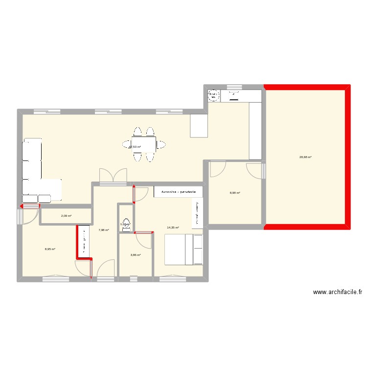 Maison Alfort. Plan de 9 pièces et 123 m2