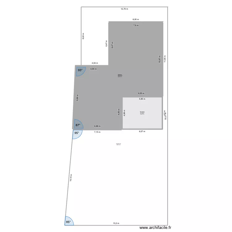 NEVEU. Plan de 3  et 433 m²