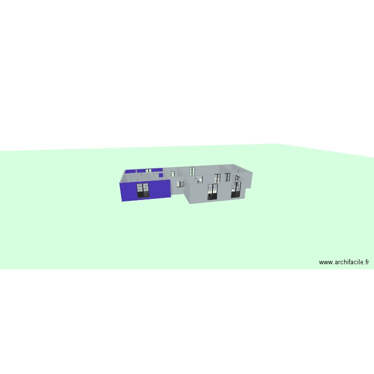 plan de coupe. Plan de 11 pièces et 114 m2