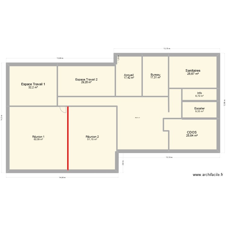 District Mai 25. Plan de 11 pièces et 336 m2