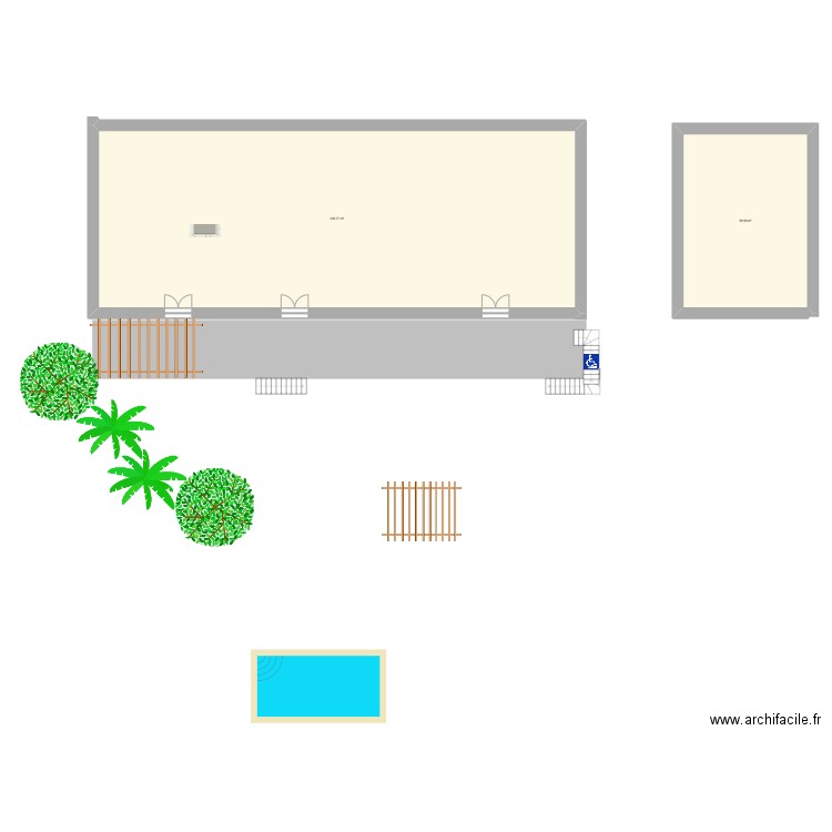 plan tiers lieu. Plan de 2 pièces et 285 m2