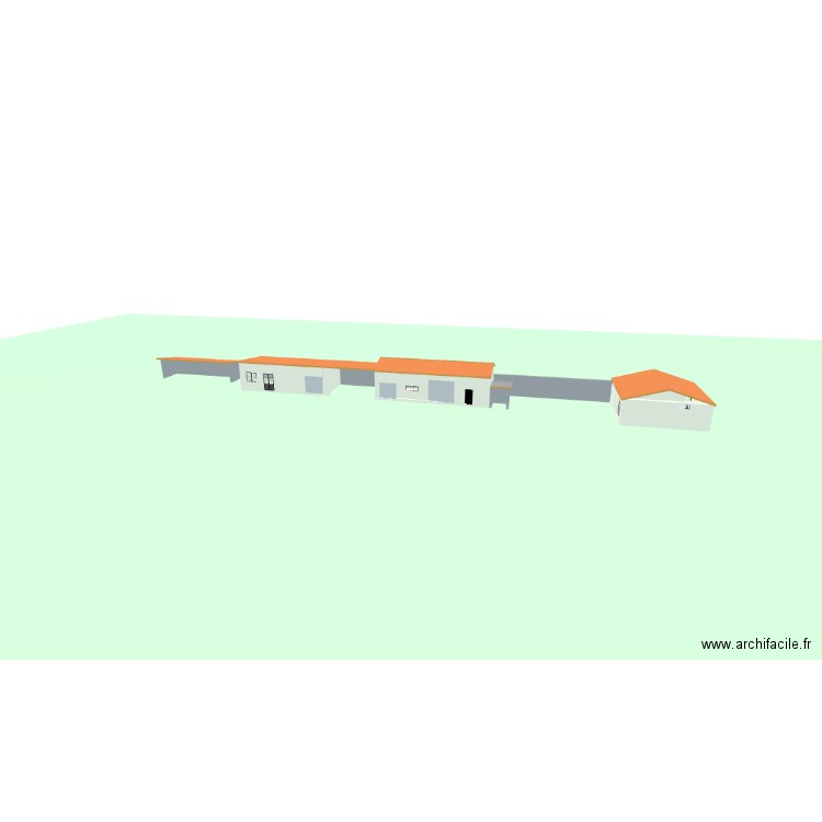 PLAN Façades 2. Plan de 2 pièces et 129 m2