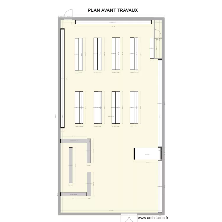 OLIVET avant travaux. Plan de 