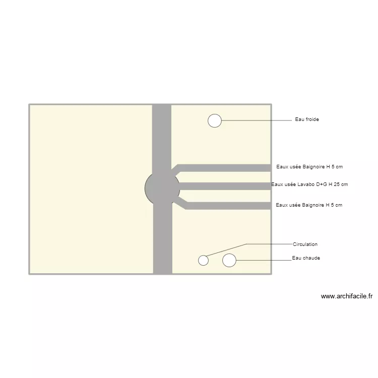 Courette WC Gilbert 12 6&egrave;me droite. Plan de 