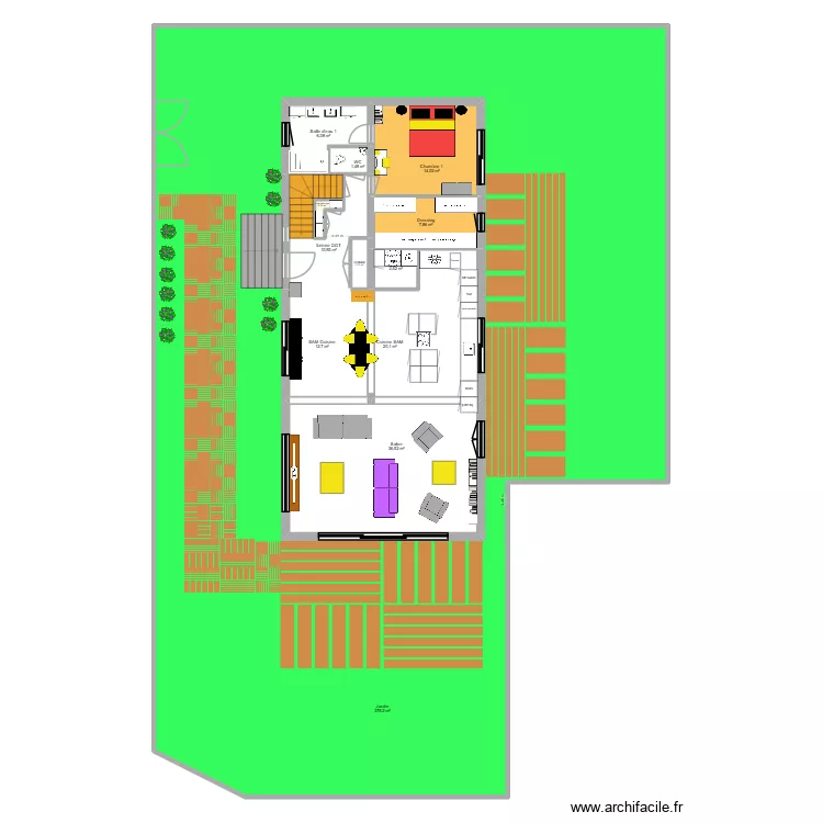 41 SORINS reno + agrandissement 3. Plan de 12 pièces et 627 m²