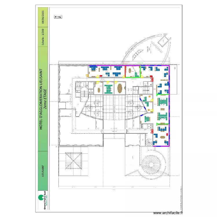 PLAN LIEUSAINT 2EME ETAGE - SIMUL 2. Plan de 8 et 423 m² PLAN LIEUSAINT 2EME ETAGE - SIMUL 2. Plan de 8 et 423 m²