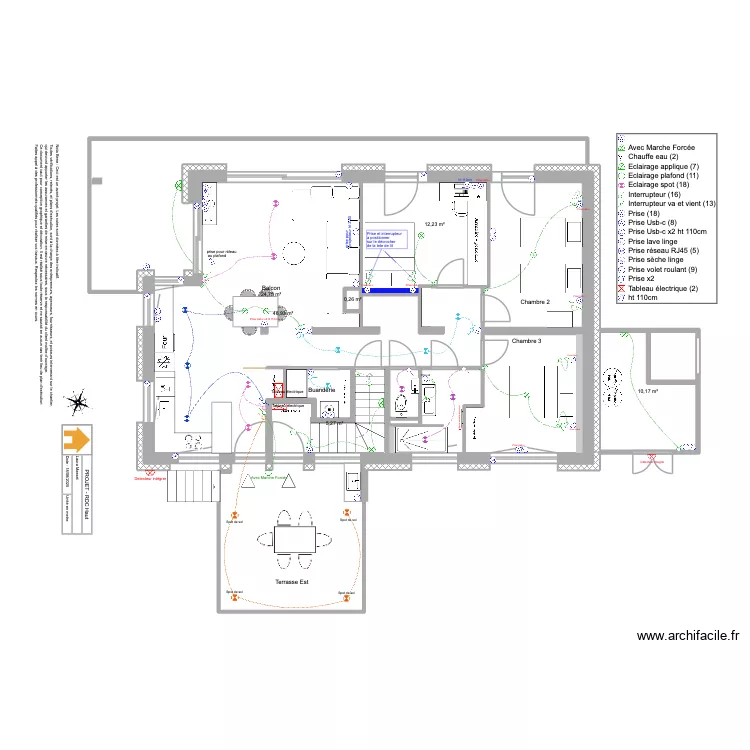 Viuz - RDC Haut V2. Plan de 13 pièces et 151 m²