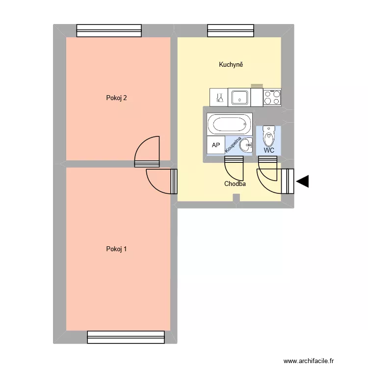 Na N&aacute;břež&iacute; 702, byt 6. Plan de 10  et 170 m²