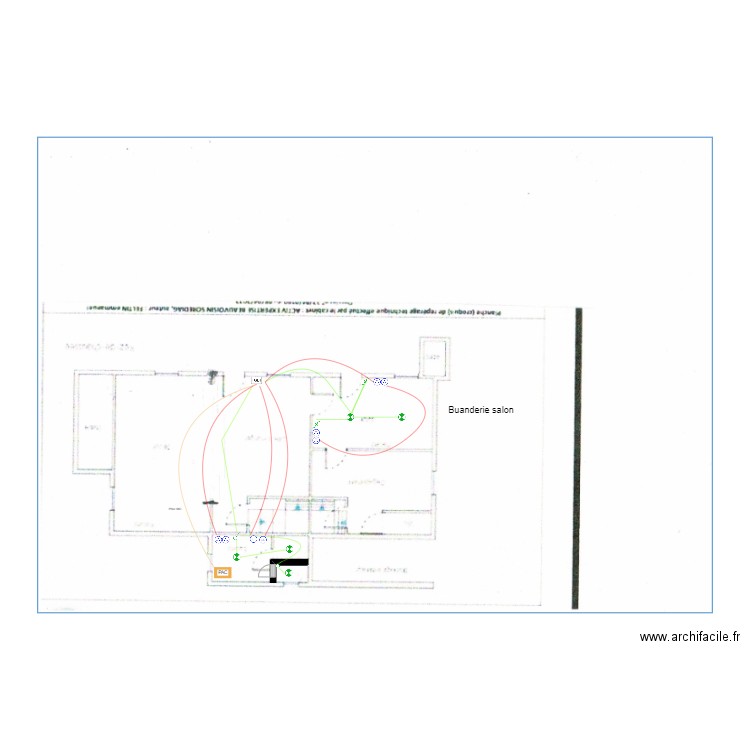 Plan elec Buanderie Salon. Plan de 0 pièce et 0 m2