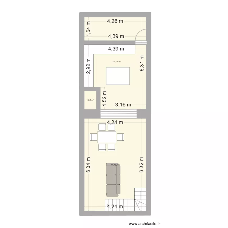 St raoul eteneuc. Plan de 3  et 52 m²