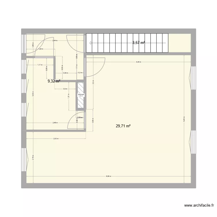 maison graville. Plan de 4 Pièces et 43 m² maison graville. Plan de 4 Pièces et 43 m²