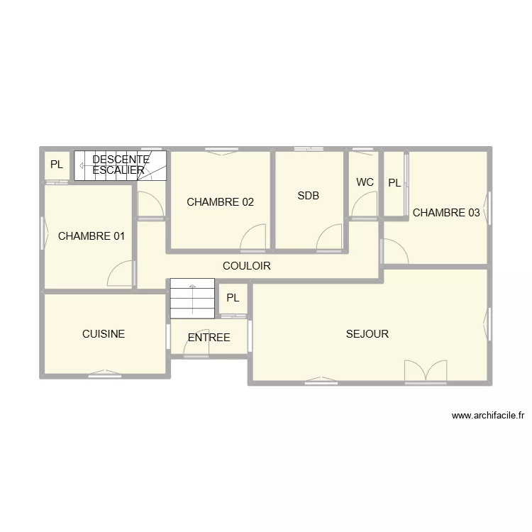 PLAN ETAGE DE LA GARRENNE. Plan de PLAN ETAGE DE LA GARRENNE. Plan de