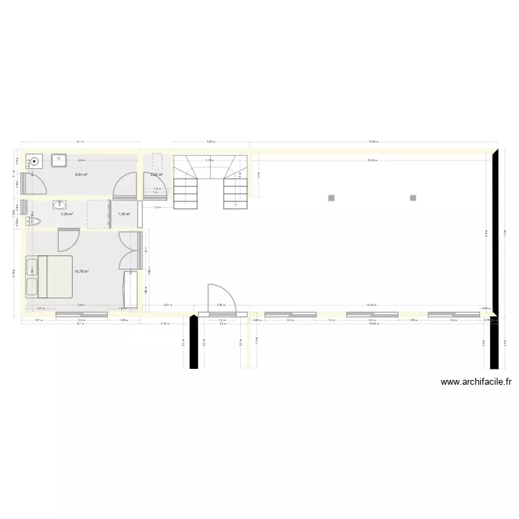 alex. Plan de 5  et 33 m²