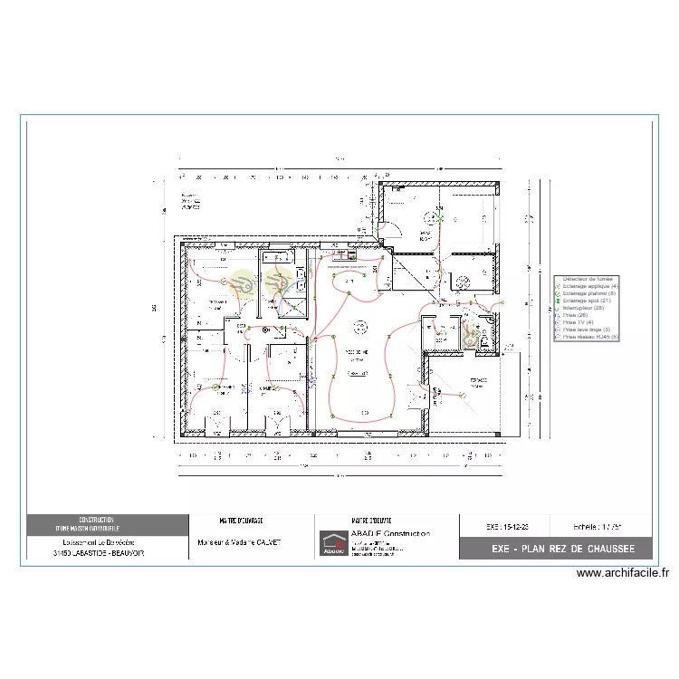 CALVET ABADIE. Plan de 