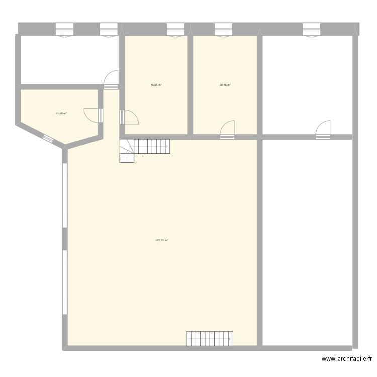 test grange. Plan de 4 pièces et 177 m2