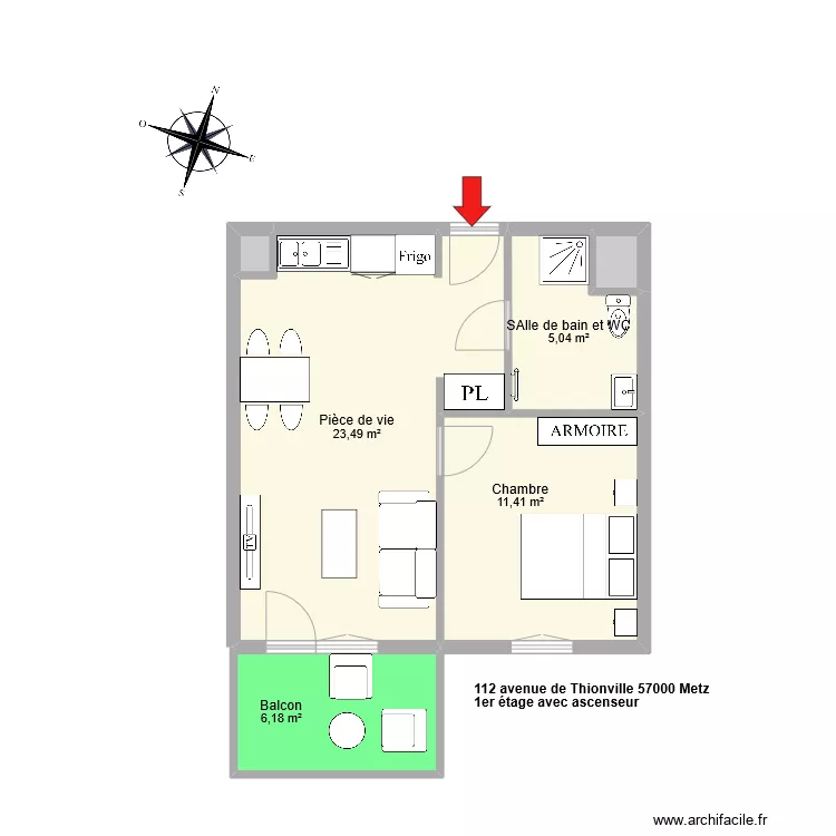 BOUYGUES METZ KONNECT. Plan de 