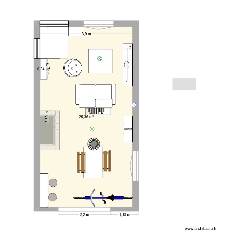 Rdc 1. Plan de 0 pièce et 0 m2