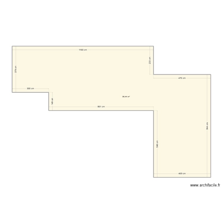 34 ABBE GROULT. Plan de 1 pièce et 96 m2